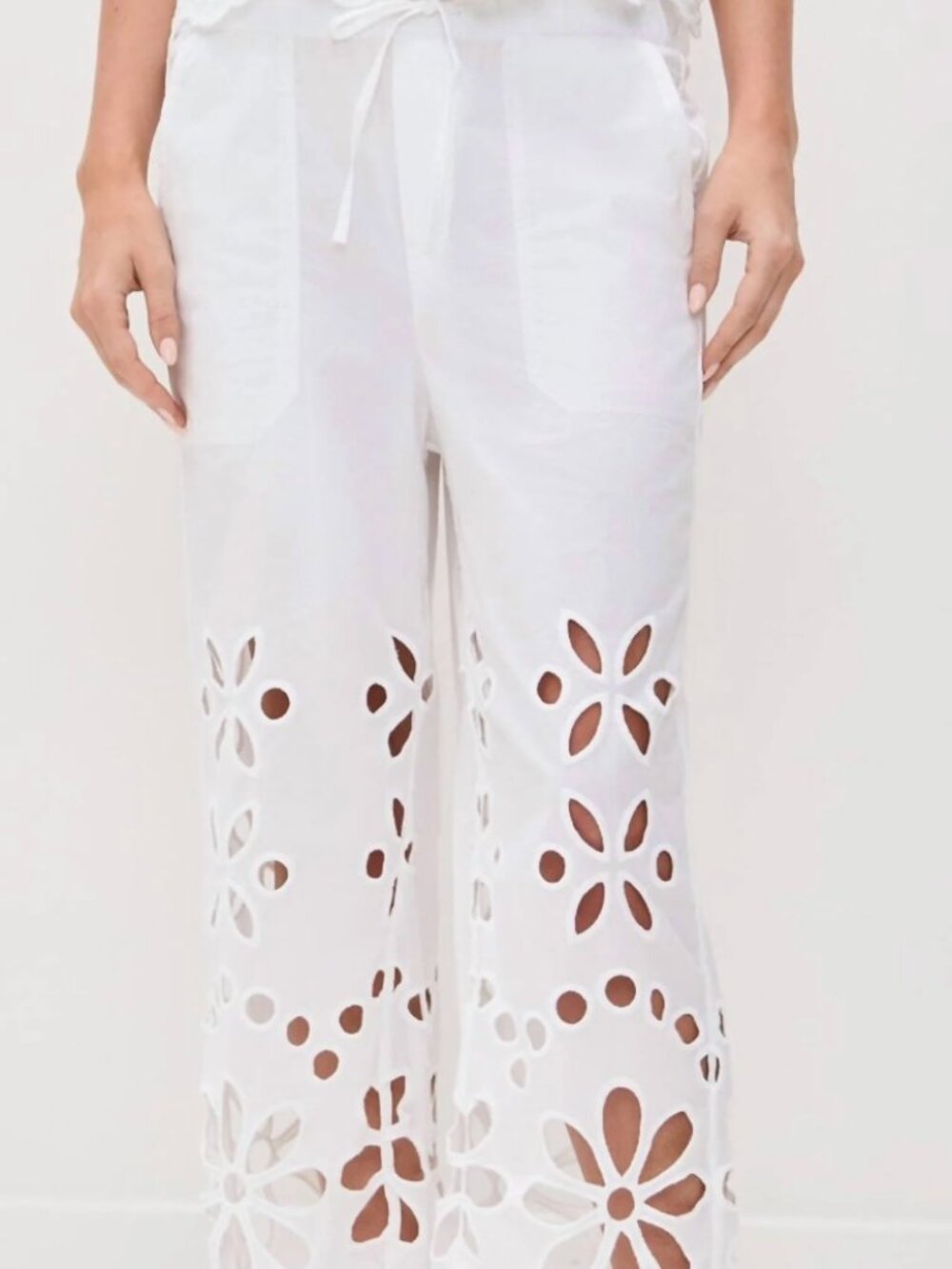 Splendid Emma Eyelet Pant Size XS White - Picture 3 of 3